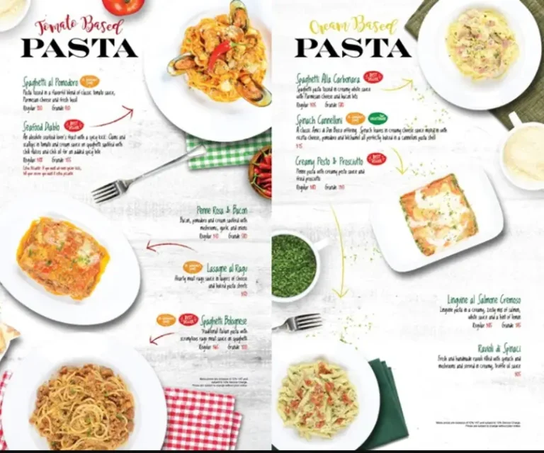 Amici Menu