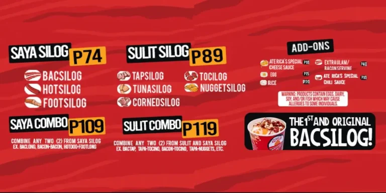 Ate Rica’s Bacsilog Menu