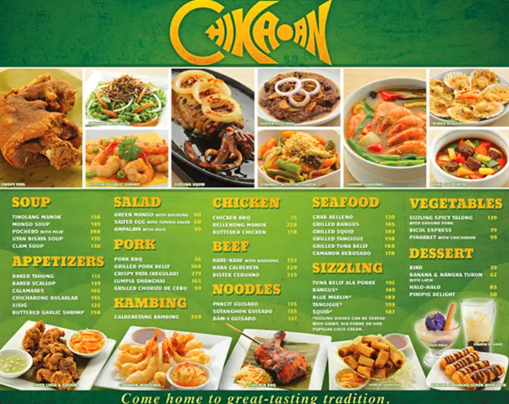 Chikaan Menu