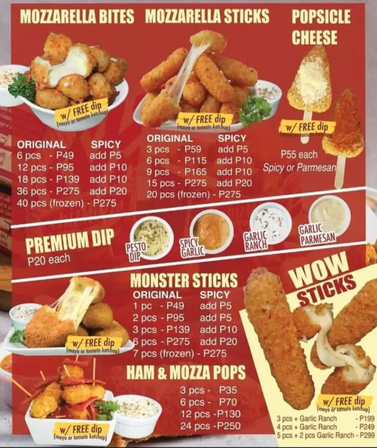 Chizmozza Philippines Menu