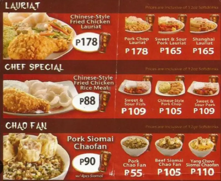 Chowking Menu