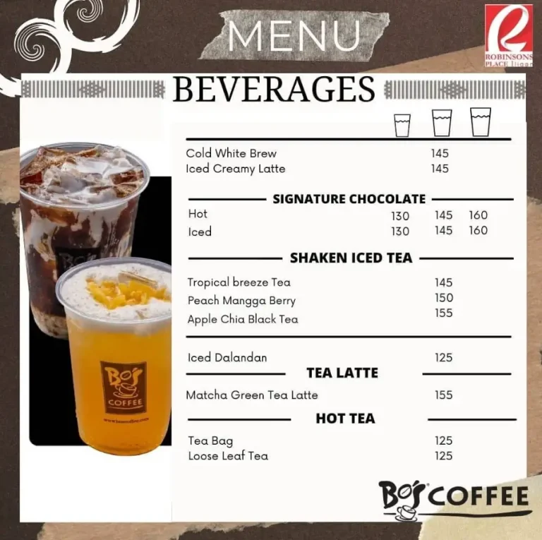 Daily by Bo’s Coffee Menu