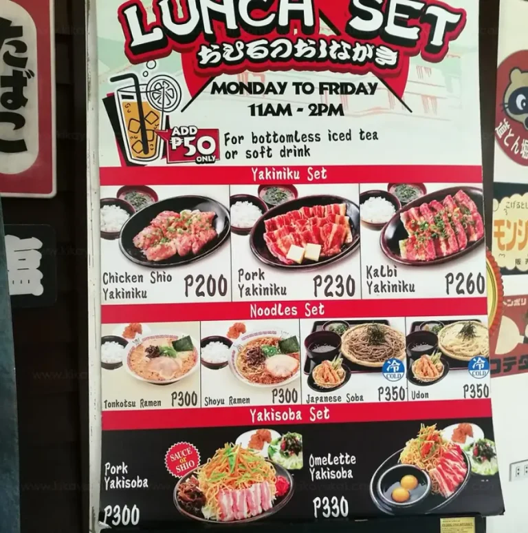 Dohtonbori Menu