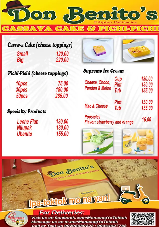 Don Benito’s Philippines Menu