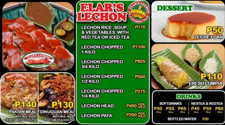 Elars Lechon Menu