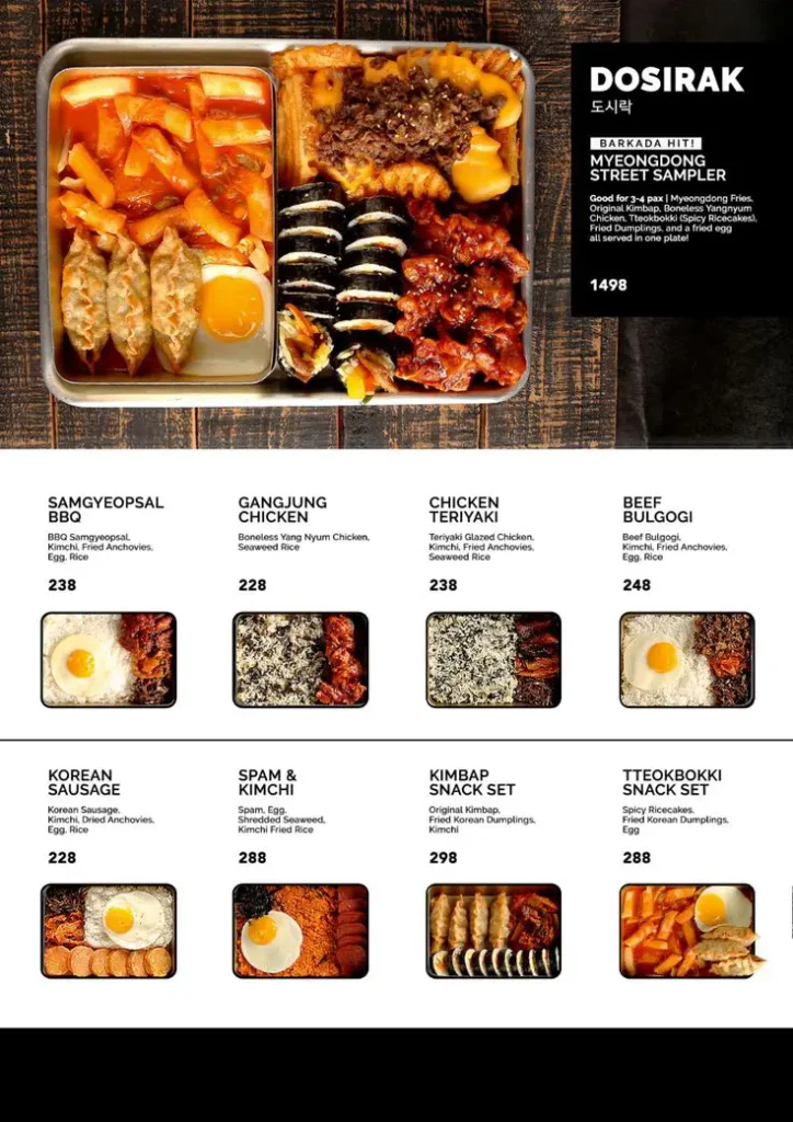 Kko Kko Philippines Menu