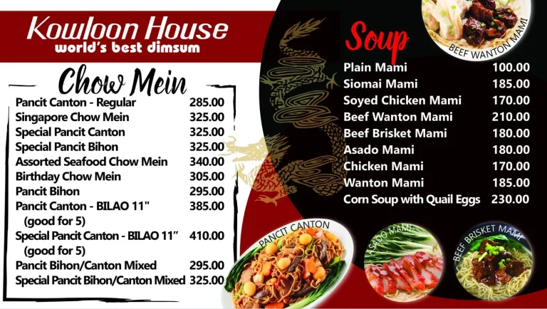 Kowloon House Menu