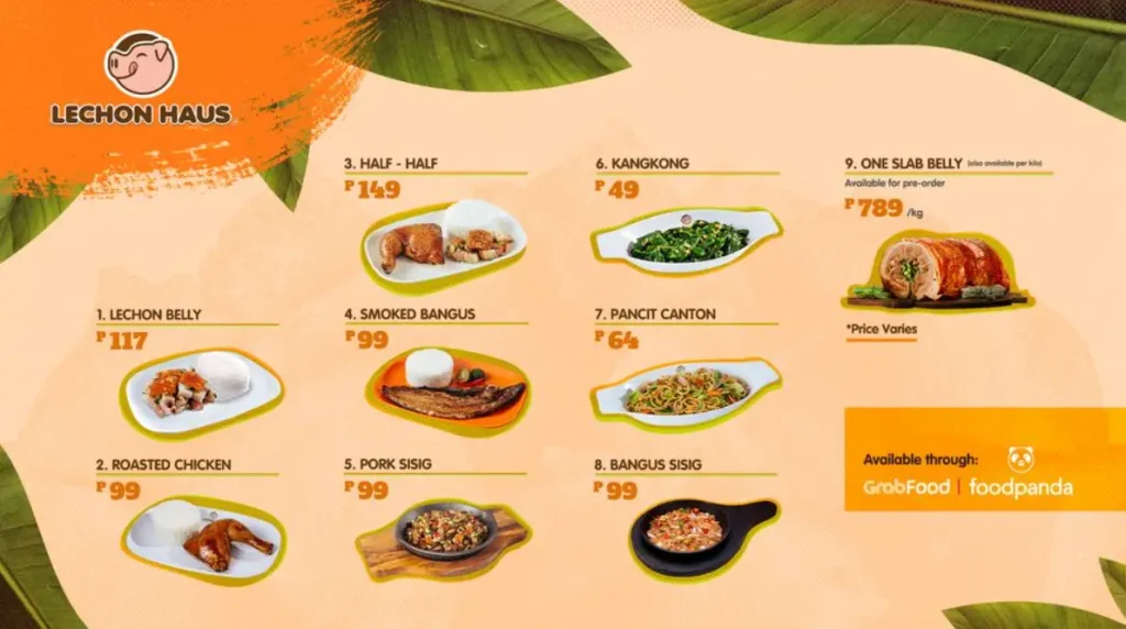 Lechon Haus Philippines Menu