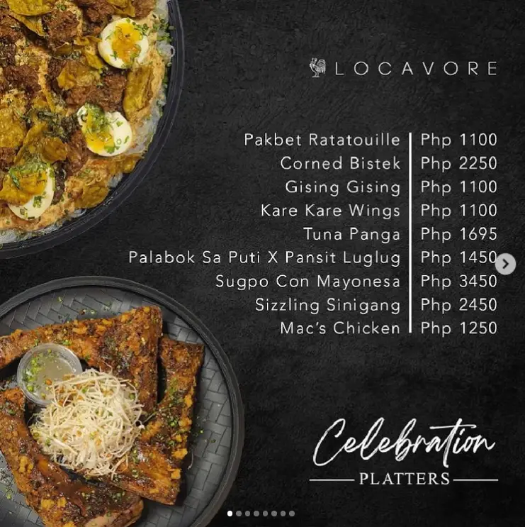 Locavore Menu