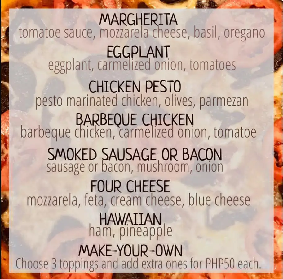 Mabuti Philippines Menu