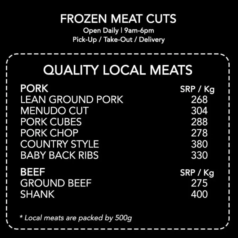 Meat Depot Menu