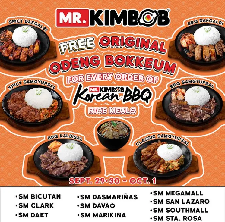 Mr. Kimbob Philippines Menu 