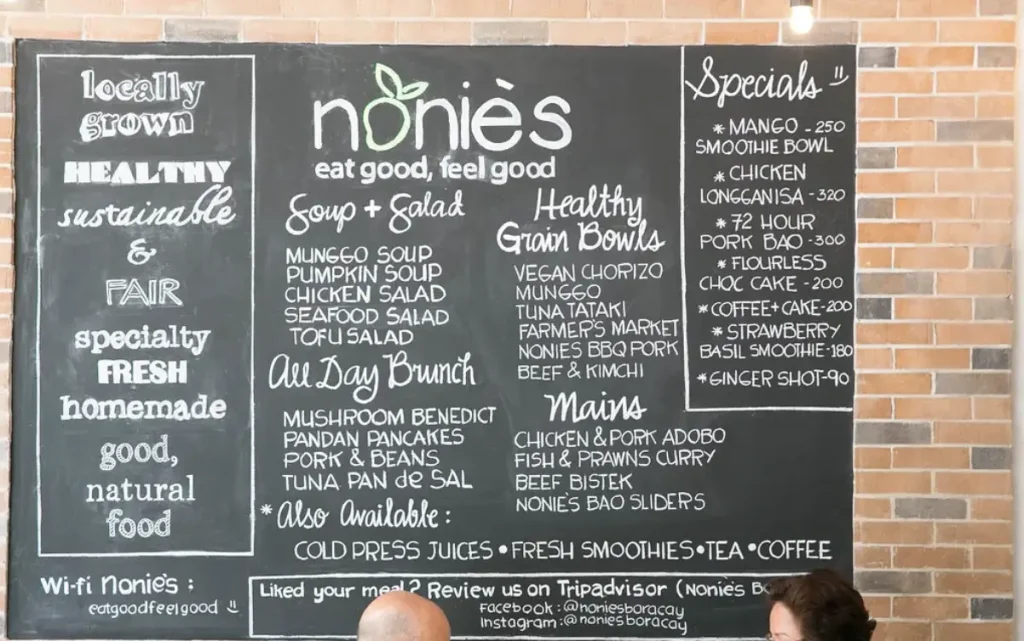 Nonie’s Philippines Menu