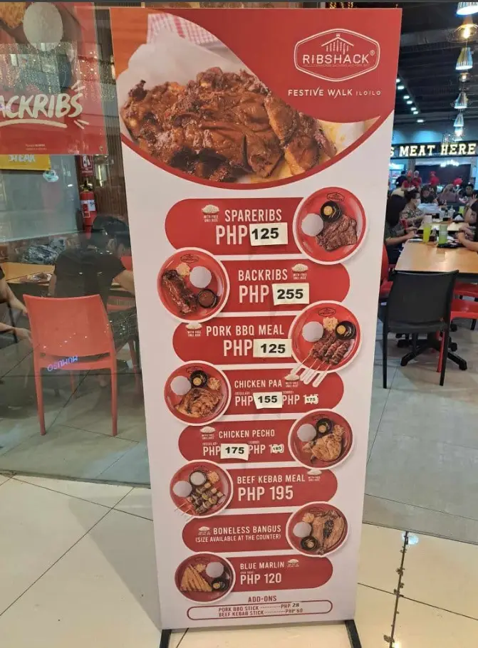 Rib Shack Philippines Menu