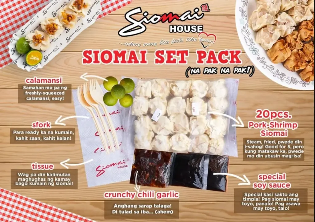 Siomai House Philippines Menu