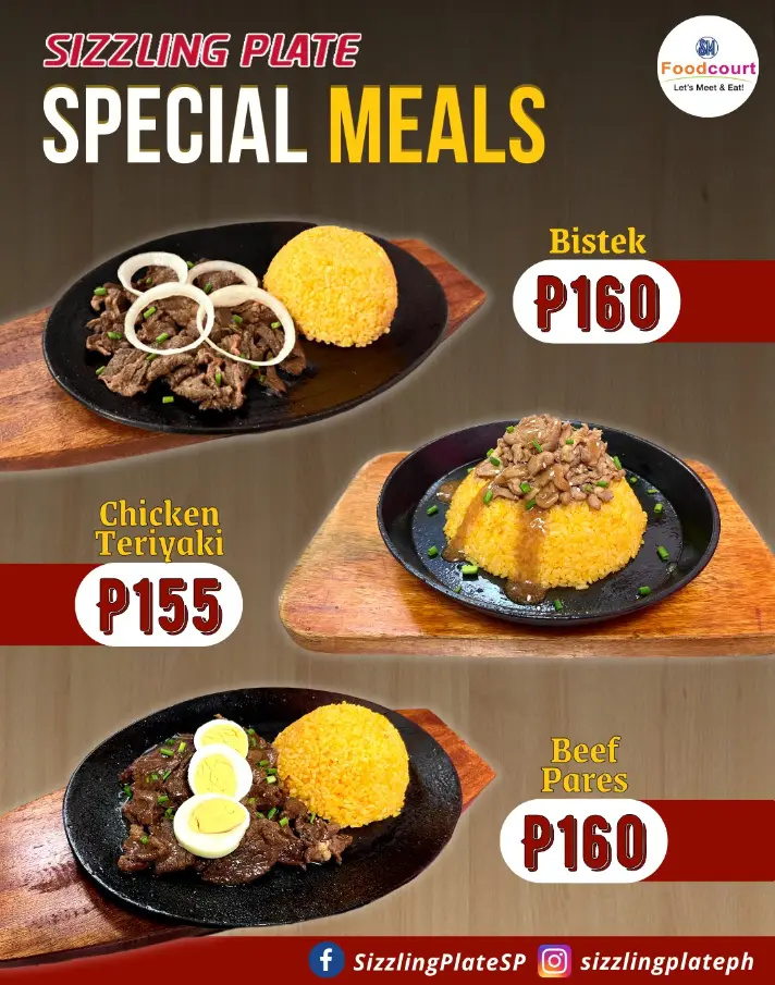 Sizzling Plate Philippines Menu