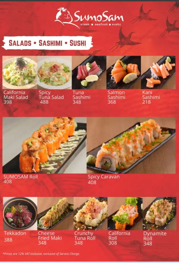 Sumosam Menu