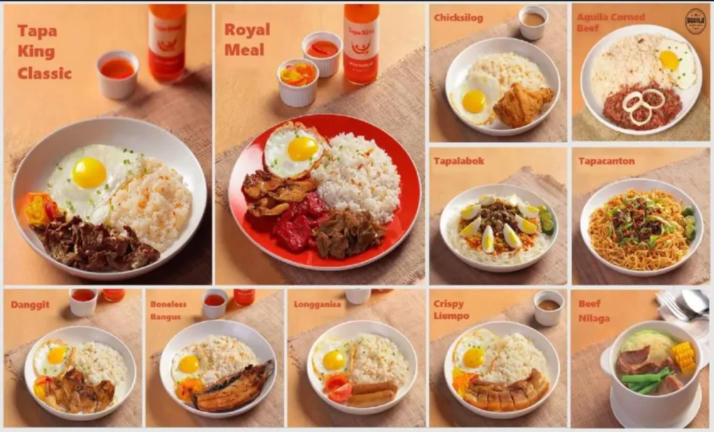 Tapa King Philippines Menu