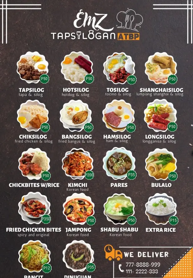 Tapsilog Menu