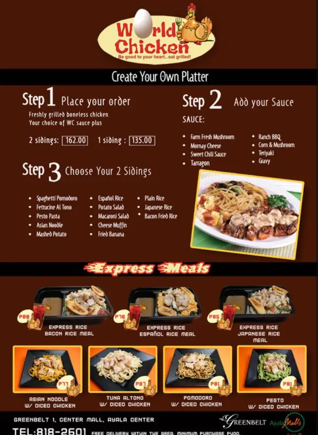 World Chicken Philippines Menu Prices 2024