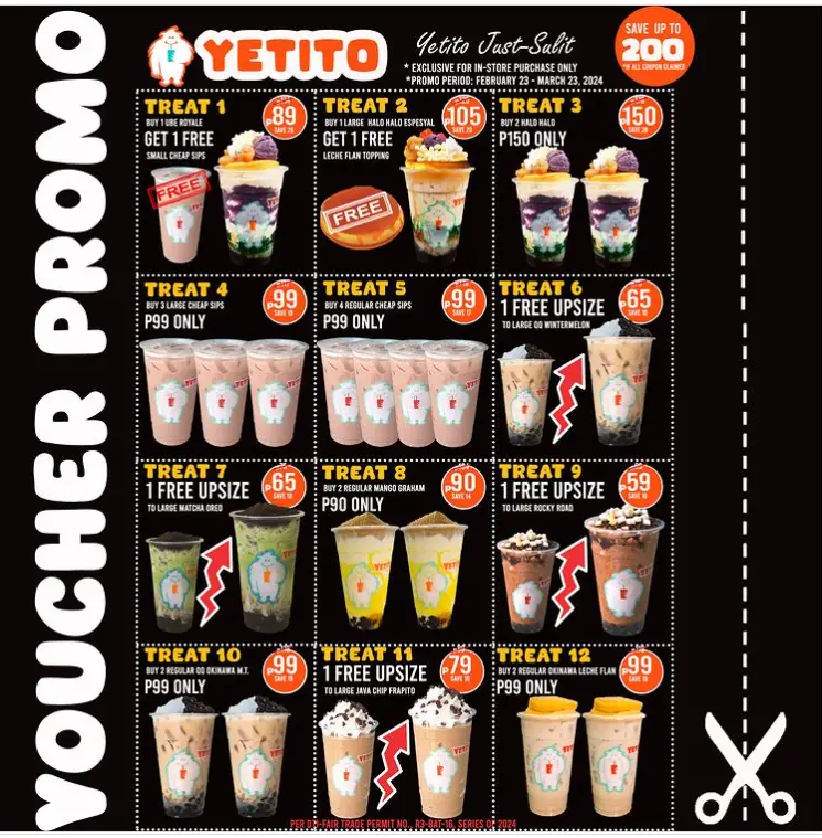 YETITO Philippines Menu