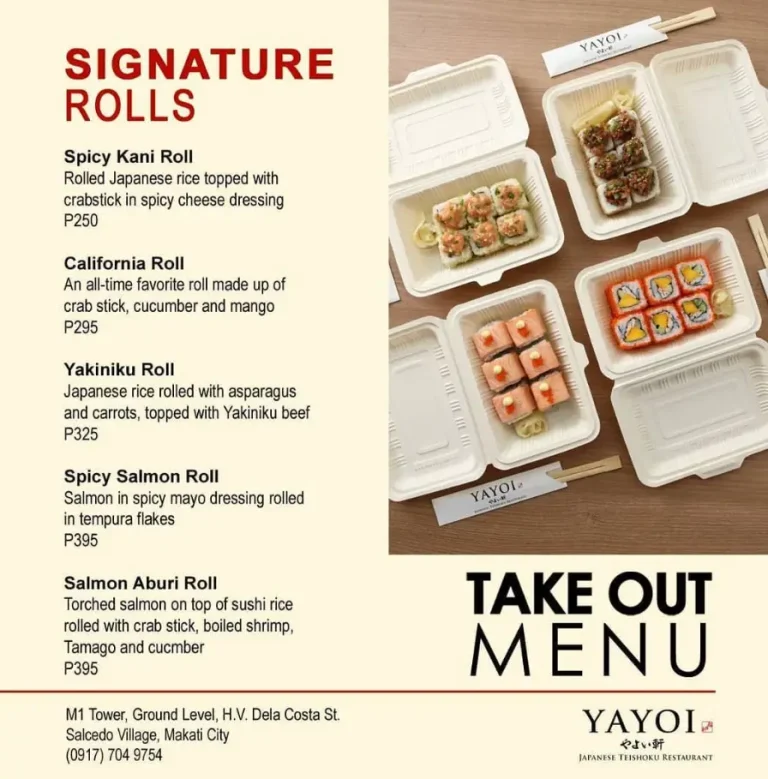 Yayoi Menu