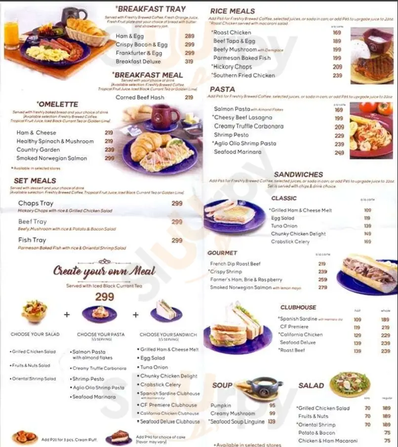 Cafe France Philippines Menu