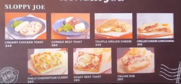 Dear Joe Menu