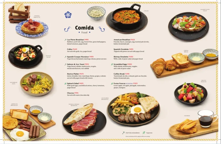 Las Flores Menu