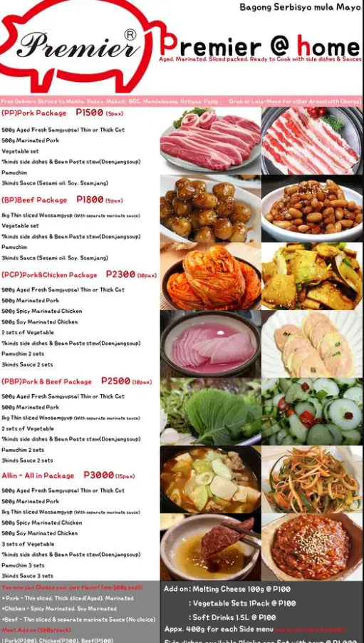 Samgyupsal Philippines Menu